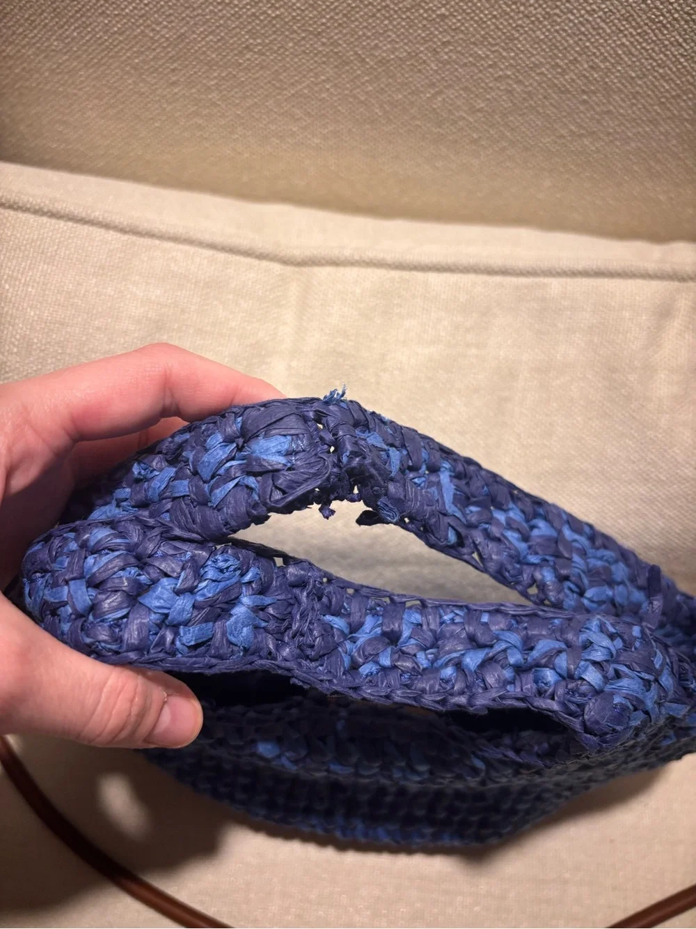 J. Crew Navy Blue Woven Purse